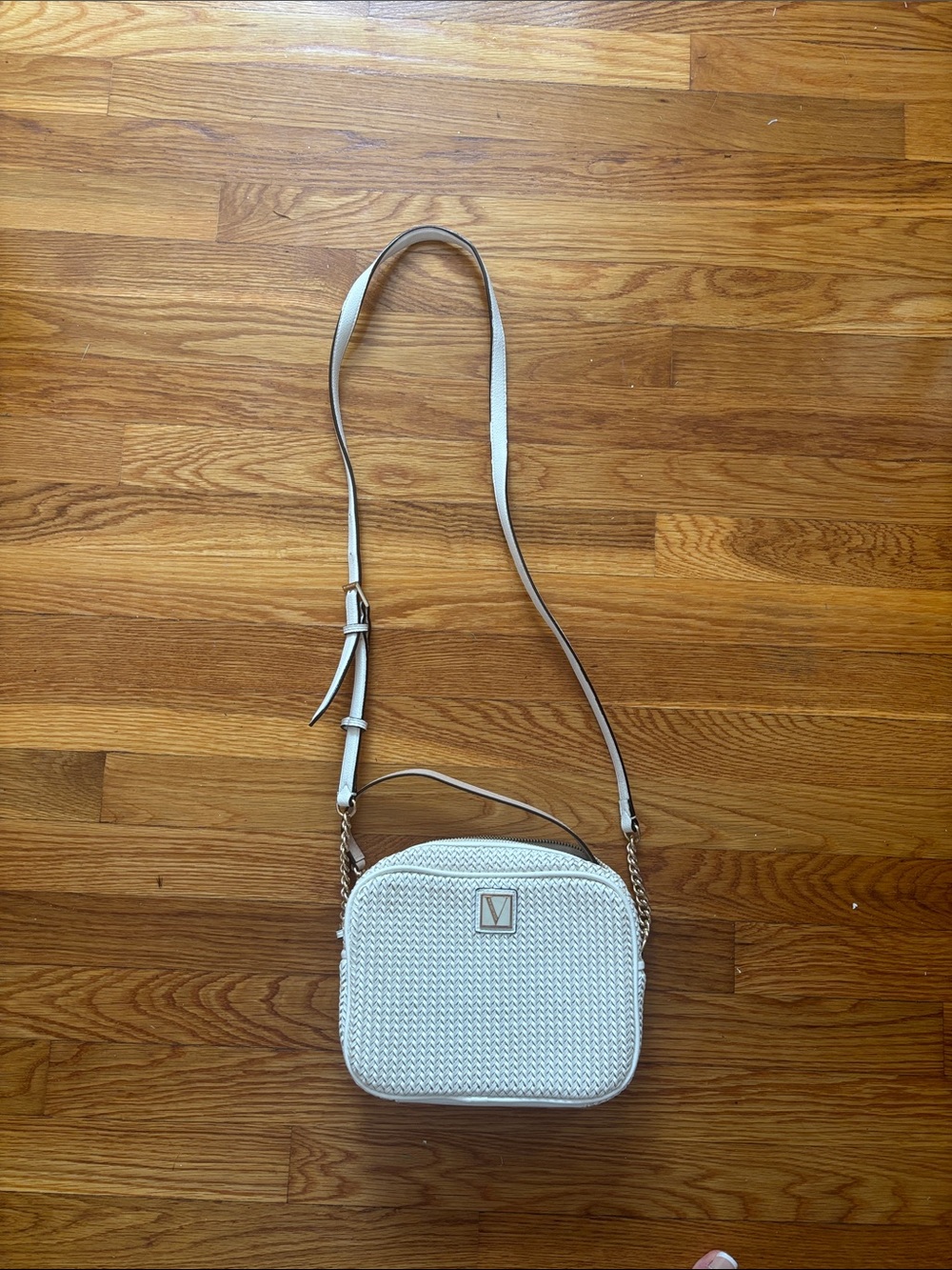 Victoria's Secret Cream Woven Crossbody Shoulder Bag